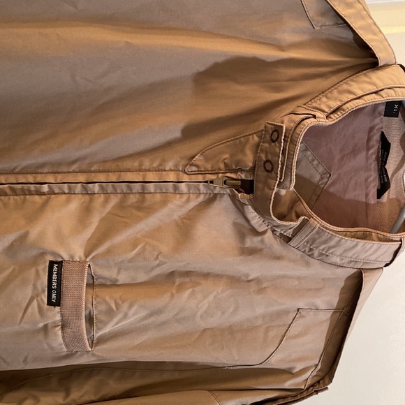 Vintage 80s Beige Members Only Jacket SZ XL made in Hong Kong - Picture 7 of 8